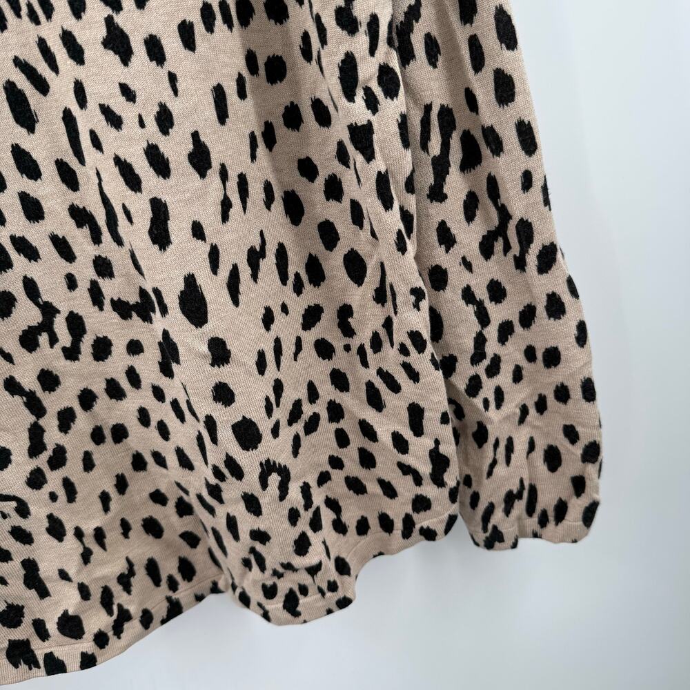 CHICO’S Sweater SZ Large (Chico’s SZ2) Animal Print Cheetah Pullover Office Work - Picture 7 of 11